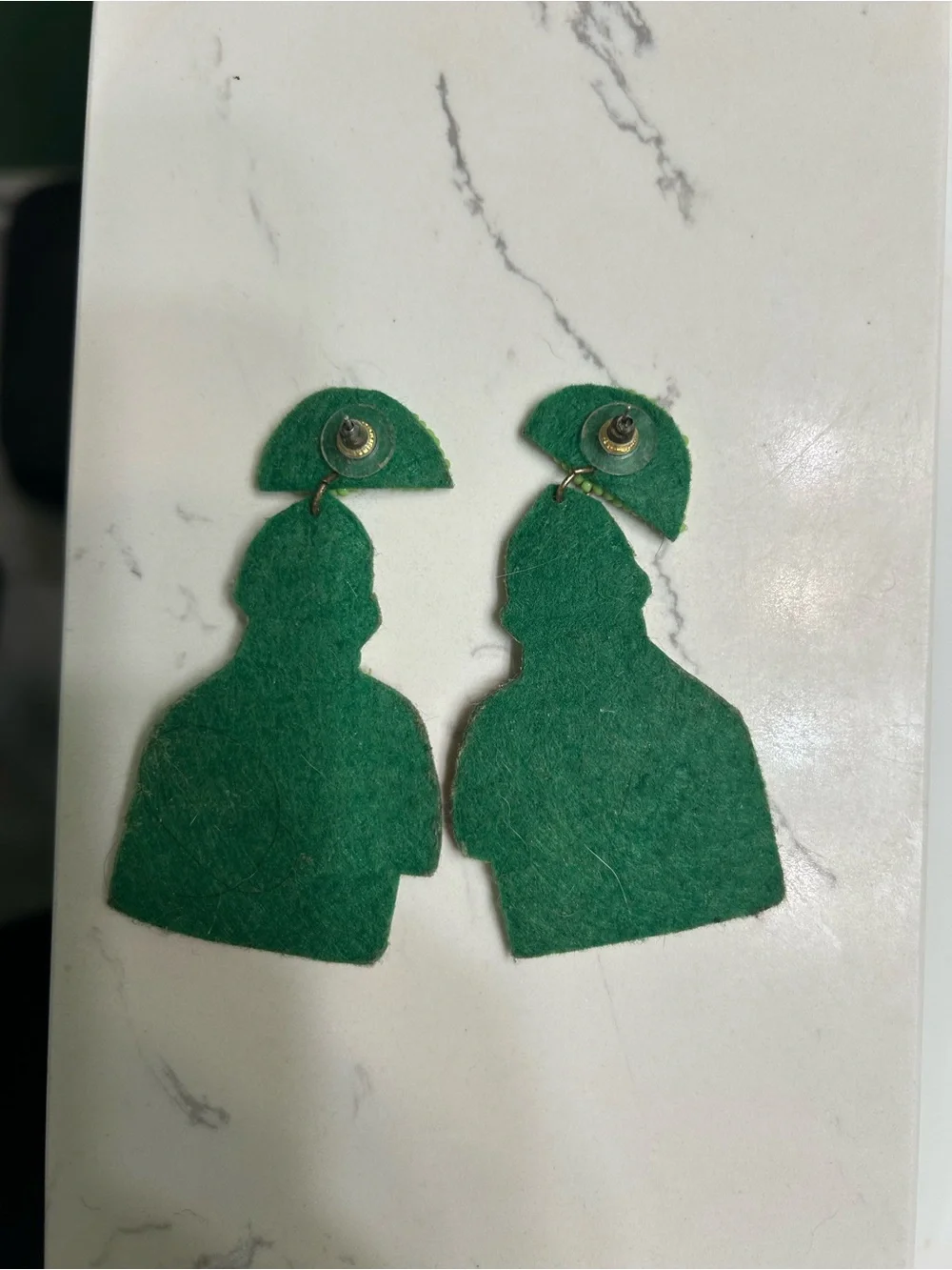 Beaded Lime Tequila Bottle Drop Earrings - Unbranded